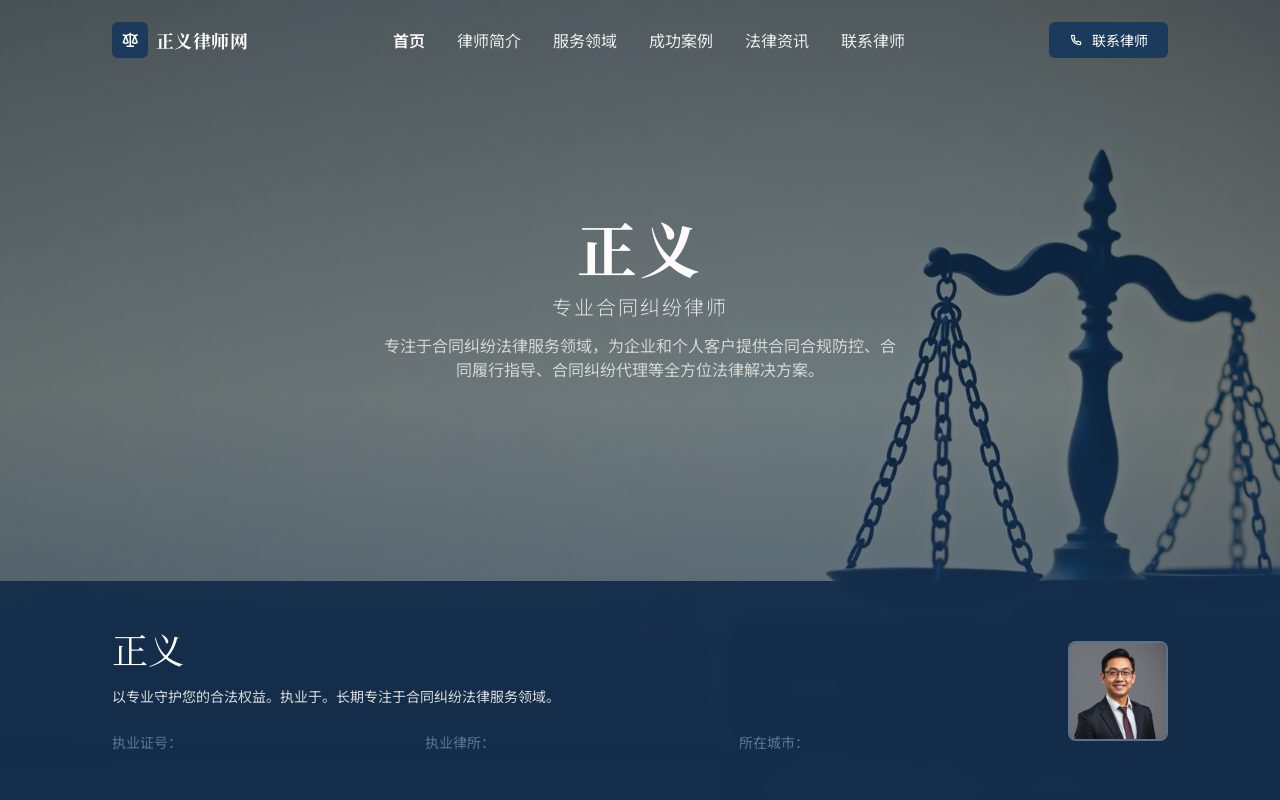合同纠纷 · 藏蓝典雅