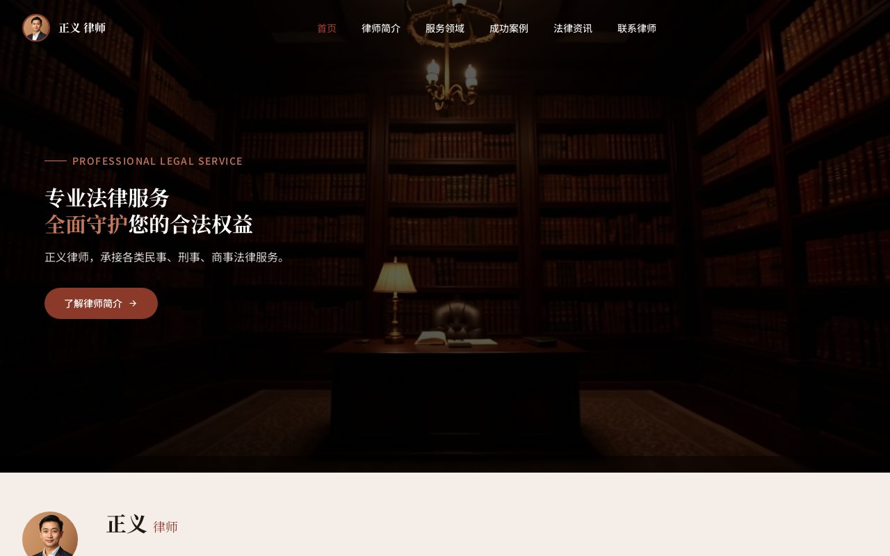 综合服务 · 砖红 Hero